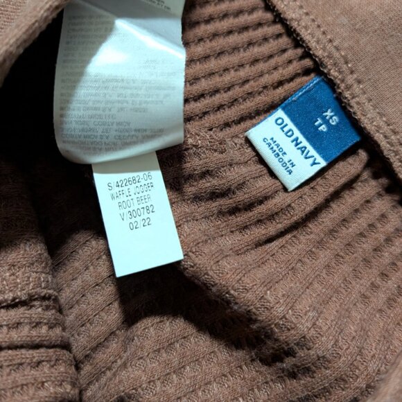 Old Navy waffle joggers and bra top lounge set PJs rust brown size XS - Picture 8 of 16